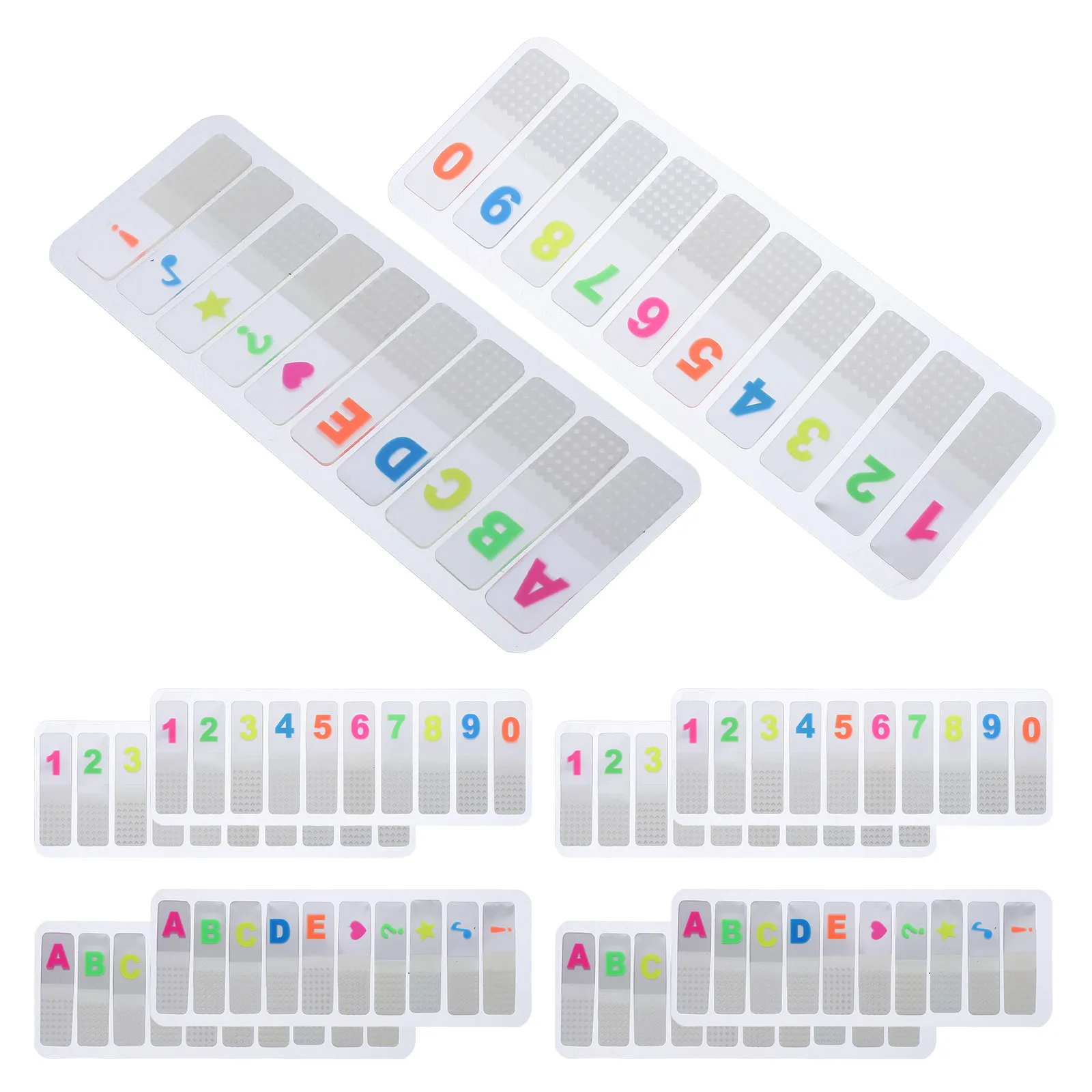 10Sets Clear Pet Sticky Index Tabs Letter Number File Stickers Labels Page Markers for Binders Notebooks Books