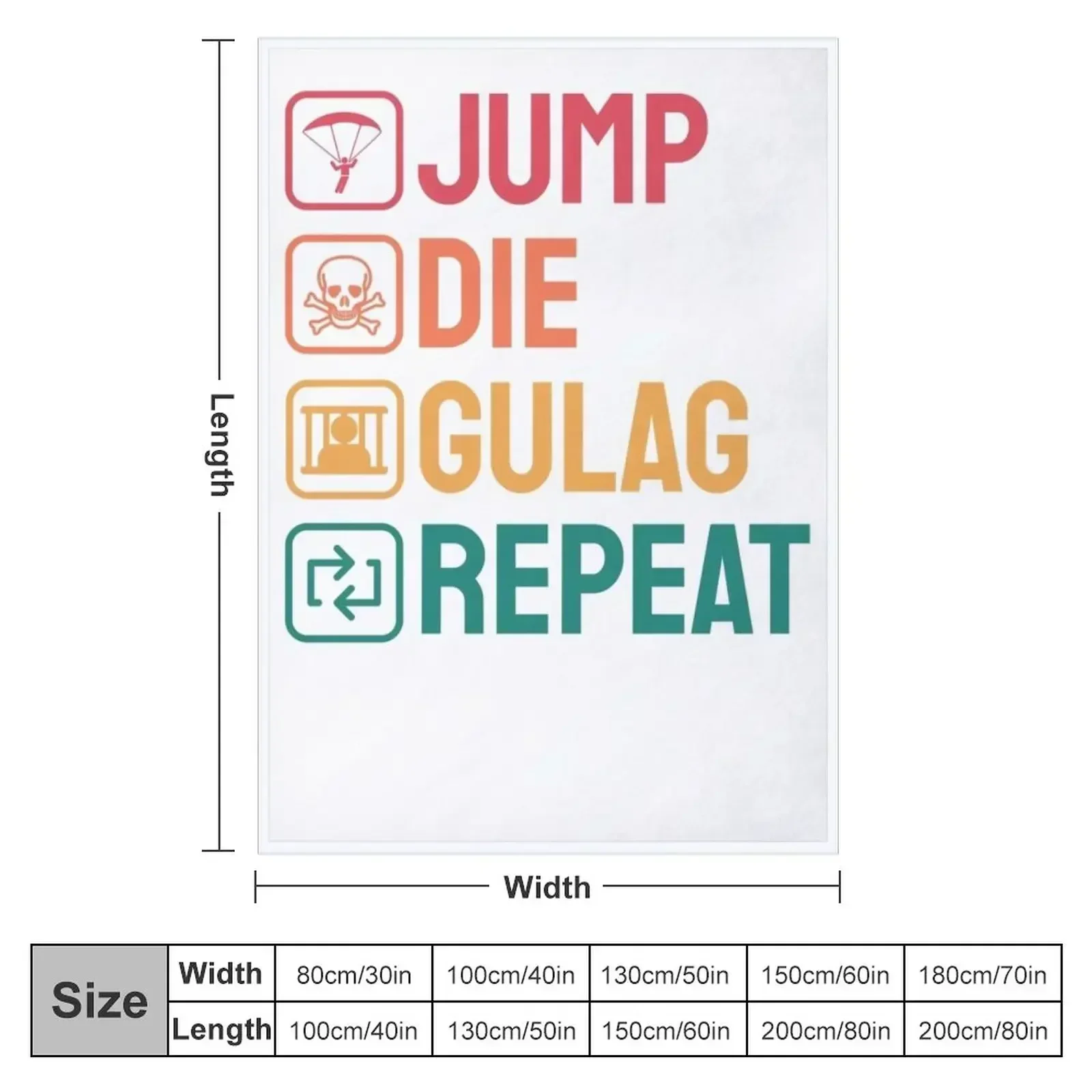 Jumps Die Gulag Throw Blanket christmas gifts for winter Soft Beds Hairy Luxury Throw Blankets
