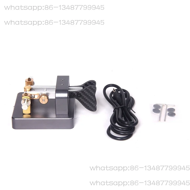 VK-6 Double Paddle CW Automatic Key, Shortwave Radio Morse Code Telegraph Key with 3.5mm Jack