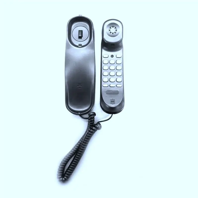 AT82-Wired Wall Phone, Hotel Small Phone, Suitable For Home/Bathroom/School/Office Fixed Wall Phone, Black Durable