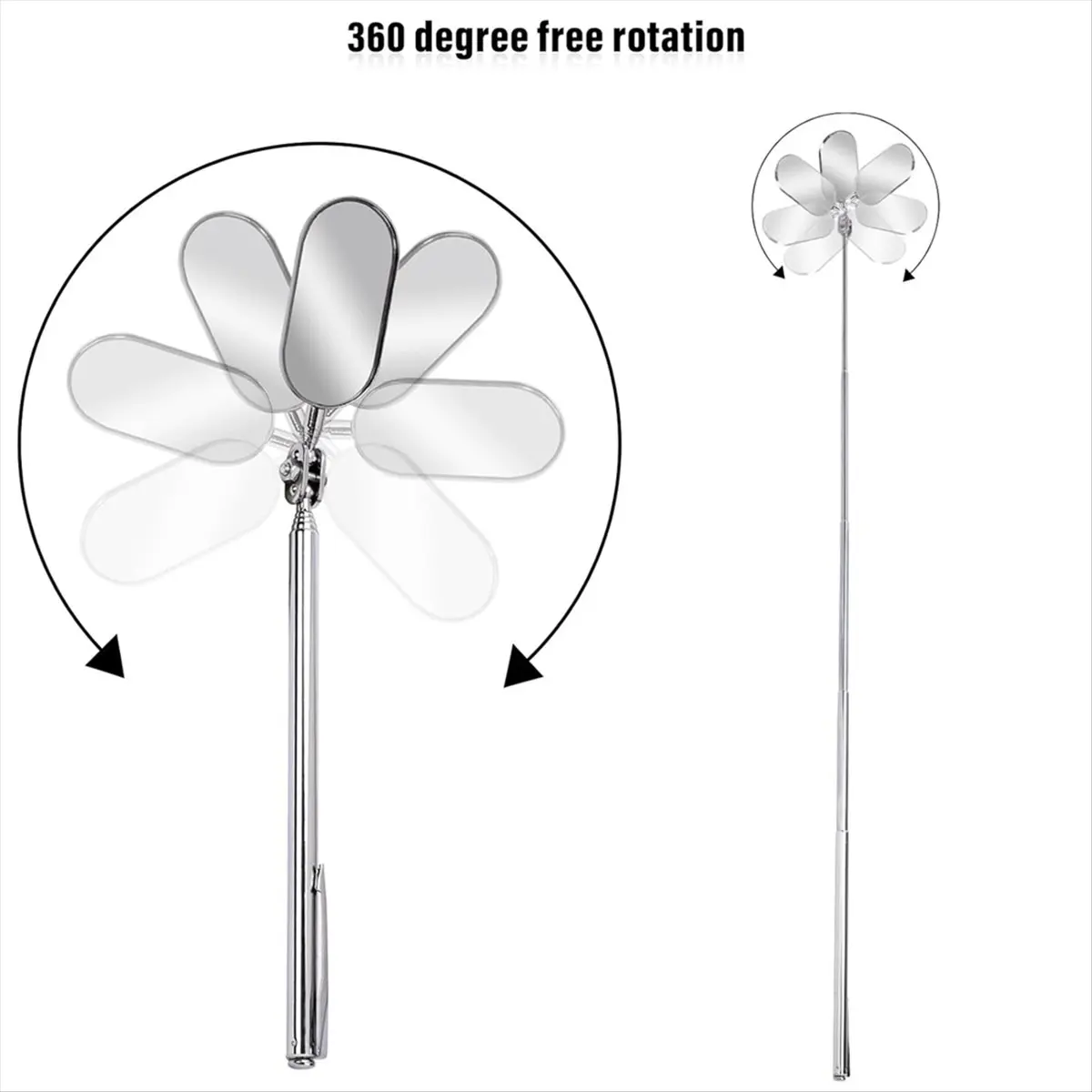 

ABNQ 1 PCS Telescopic Inspection Mirror, Car Inspection Mirror, Retractable Extension Mirror for Vehicle Inspection