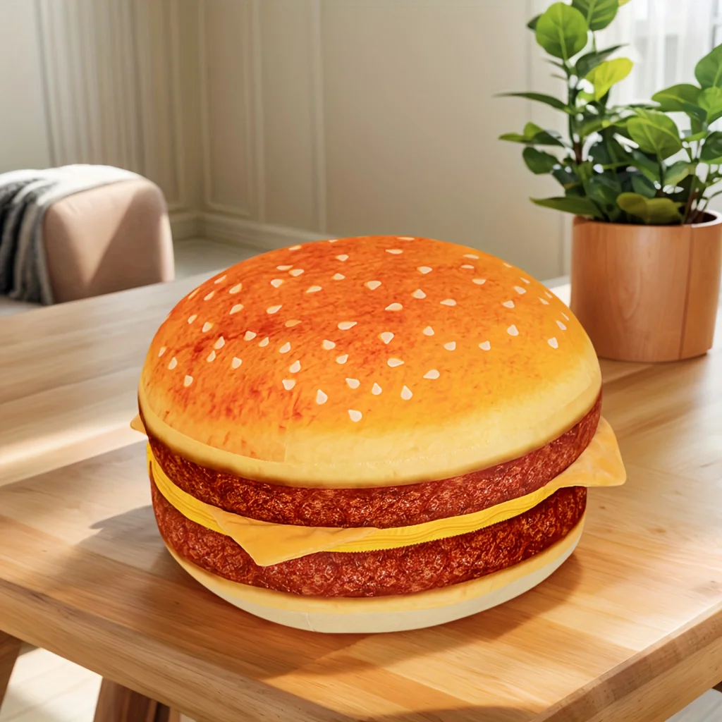 

Новая подушка, подушка для бургера, плюшевая подушка, забавная игрушечная подушка, супер мягкая короткая плюшевая подушка