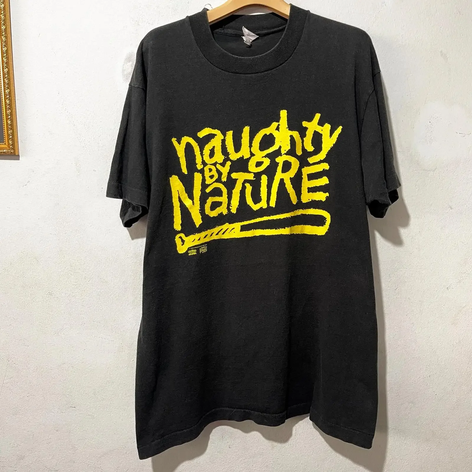 Vintage 1991 Naughty By Nature T Shirt Size L vintage Washed graphic Top For Everyday Wear fashion streetwear Breathable