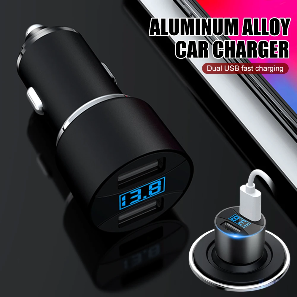 Car Mobile Phone Charger USB Charger For Iphone GPS FAST Charging Car-Charger Dual USB Charger For Xiaomi Huawei Tablet