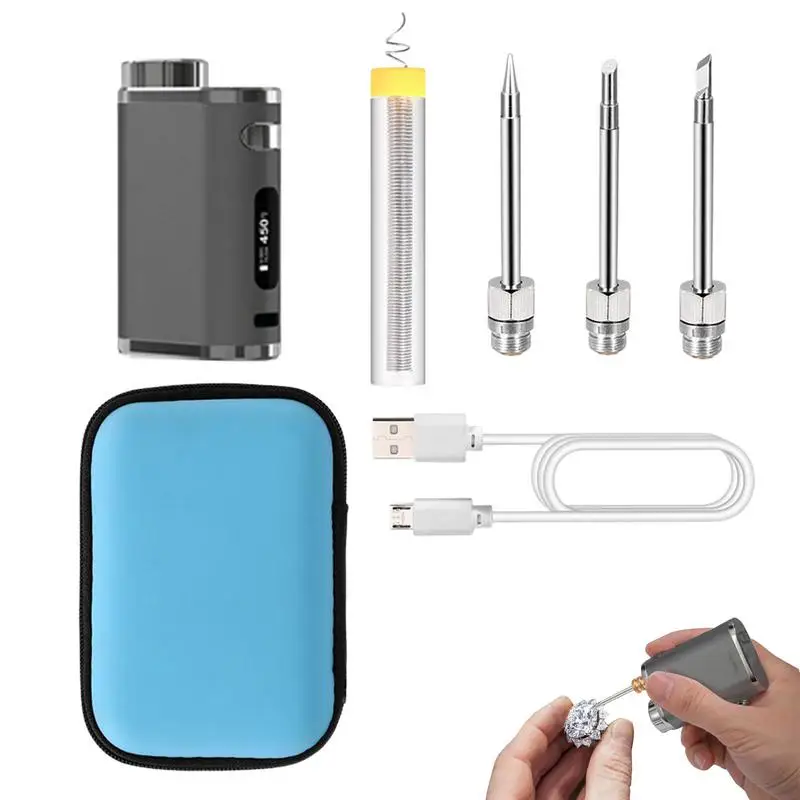 Rechargeable Soldering Iron Portable Solder Iron With Adjustable Temperature 1-75W Adjustable Temperature Portable Soldering Kit