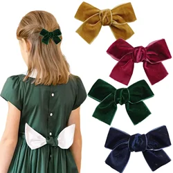 2pcs Velvet Bow Barrettes Women Temperament Ponytail Hairpin Hair Clip Girls Black Red Ribbon Hair Clip Fashion Hair Accessories