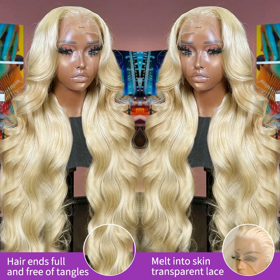 Perruque Lace Front Wig Body Wave Naturelle, Blond Miel, HD, 13x6, 13x4, 13x4, 13x4, 30 40 Pouces, 613, Document 180%, pour Femme Africaine