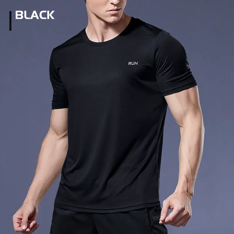 Lange und kurz ärmel ige T-Shirt Fitness Sport Tops Morgen laufen Eis Seide schnell trocknen Outdoor Bergsteigen Sport kleidung Männer – Detail 12
