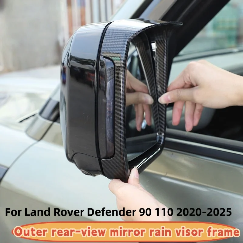 

Для Land Rover Defender 90 110 2020-2025 ABS внешнее зеркало автомобиля дождь рамка для бровей декоративная наклейка автомобильные аксессуары