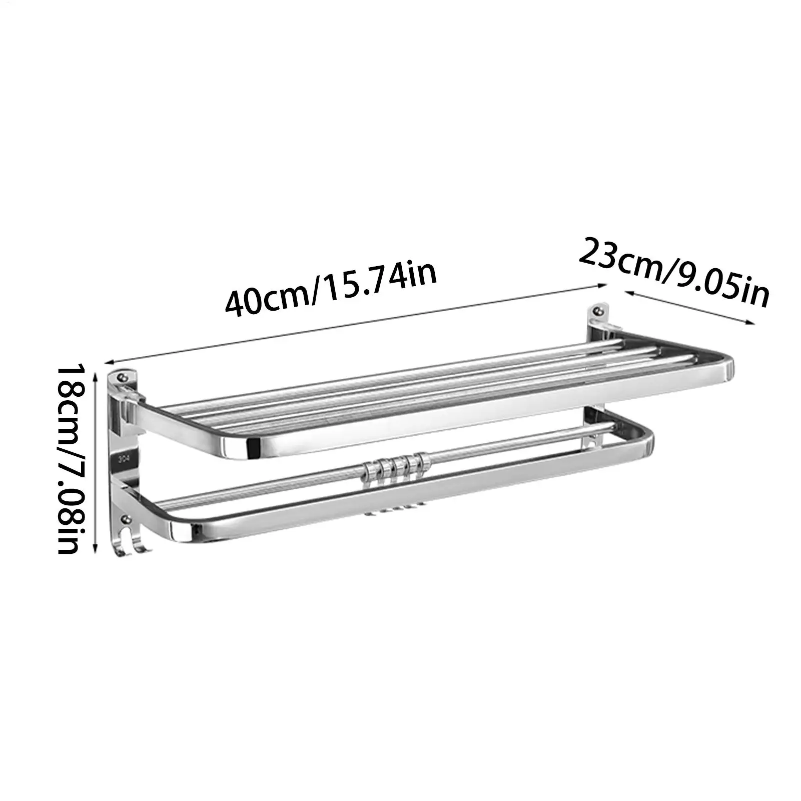 منشفة رف منشفة حامل للحمام جدار الفولاذ المقاوم للصدأ منشفة الجرف الحمام منشفة رف الحائط للحمام مرحاض