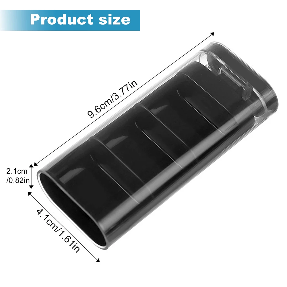 3 Compartment Small Pill Box, Moisture Proof Case, Travel Organizer for Pocket Purse, Daily Portable Medicine Vitamin Container
