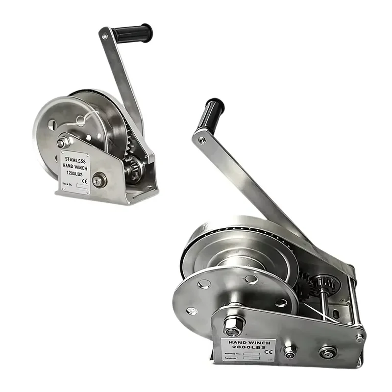 Heavy Duty 800LBS Wall Mounted Hand Winch Self Locking Manual Gear for Off Road Vehicle Recovery 1200LBS 1800LBS 2600LBS