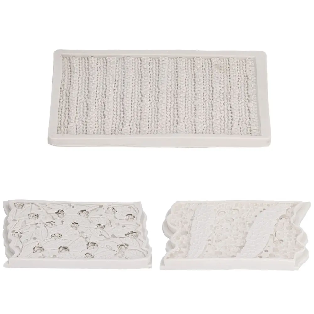 Food Grade Silicone Fondant Cake Decorating Mold Assorted Texture Pattern Flexible Non-Stick Cake Border Mold Sugar Craft Mold