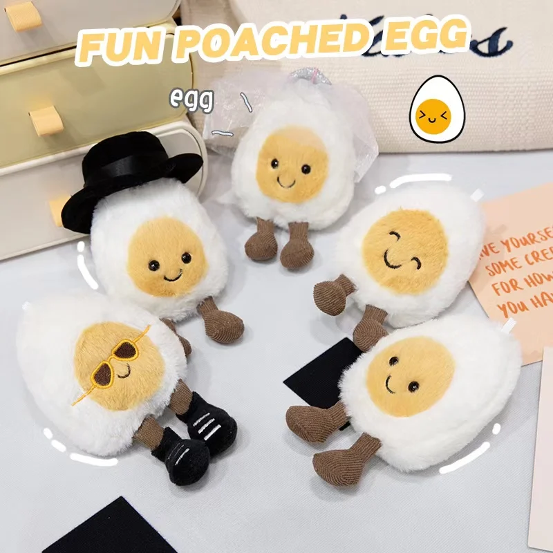 

Funny soft boiled eggs wearing a hat with a hat plush lovely bride egg doll baby appease plush toys children surprise gift