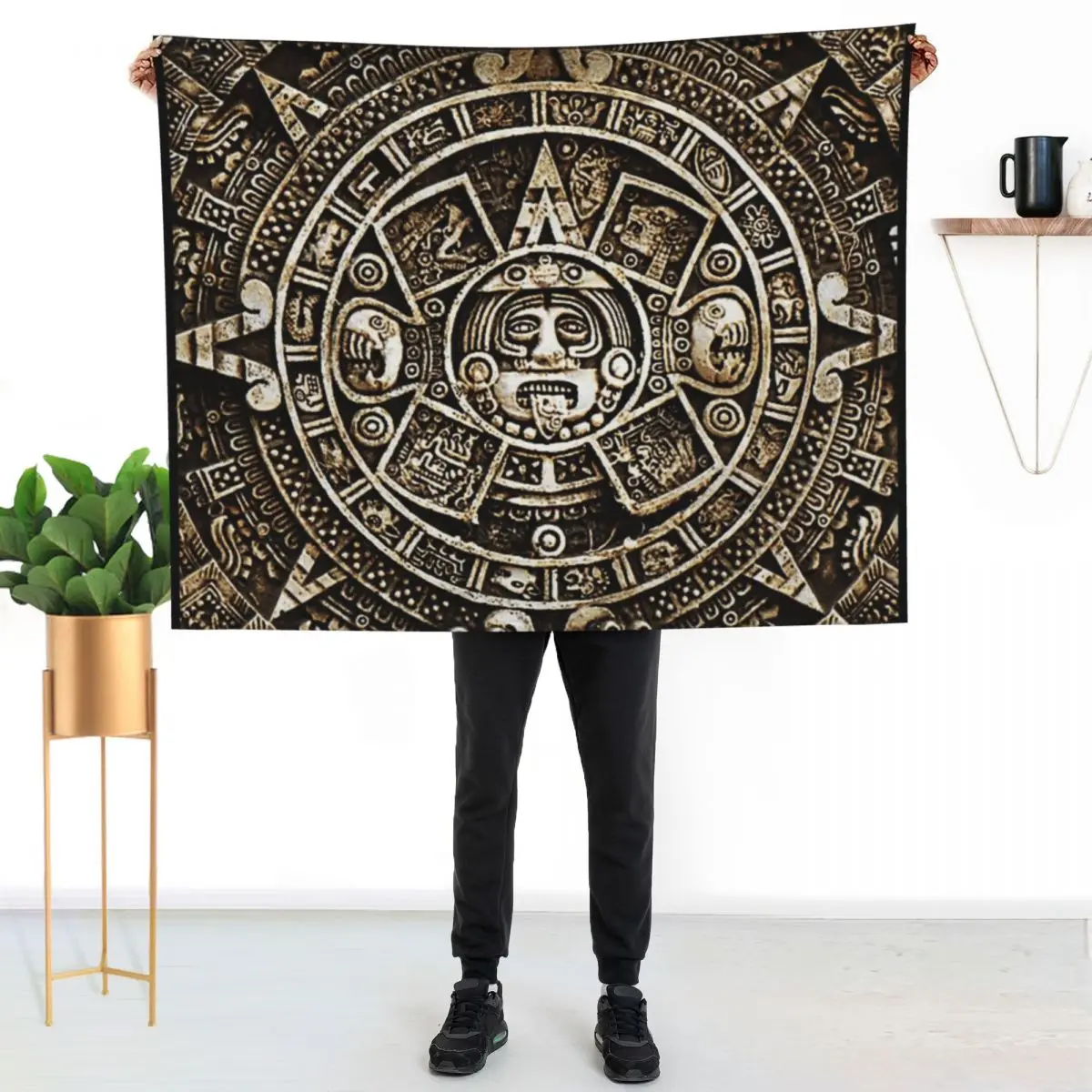 Ancient Mayans Compus Throw Blanket Bed Fashionable Plush manga Luxury Thicken Hairys For Baby Blankets
