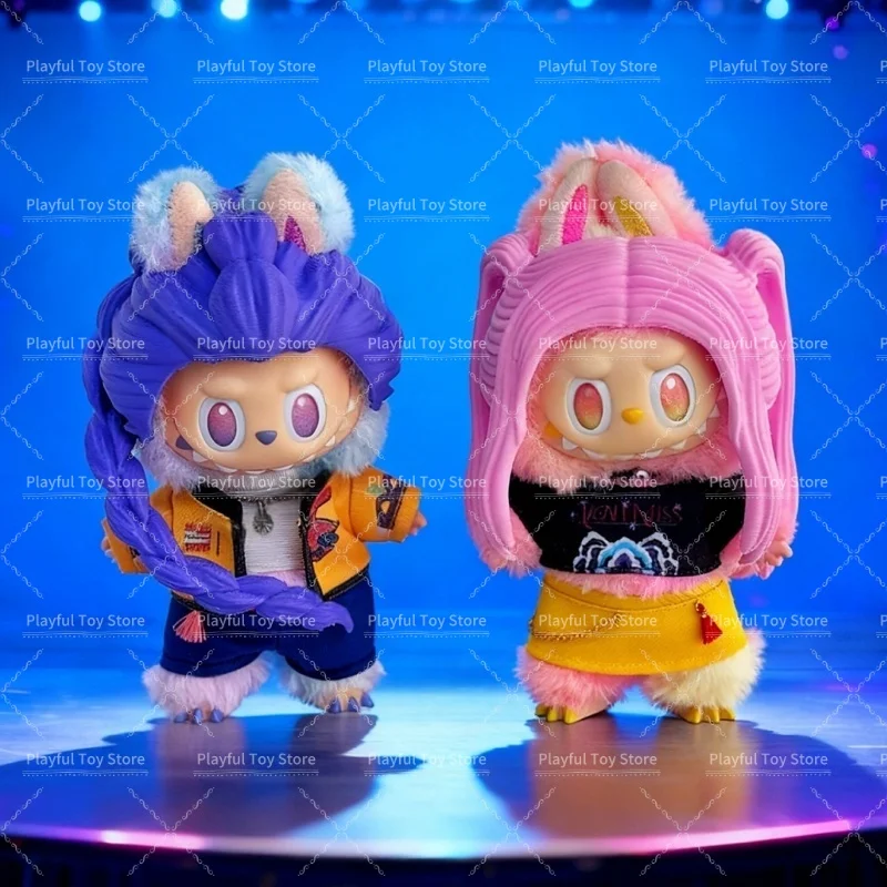 

New For 17cm Labubu Doll Clothes Cartoon Rumi Zoey Mira Costume With Customized wig Hair Set Doll Clothing Accessories Gift