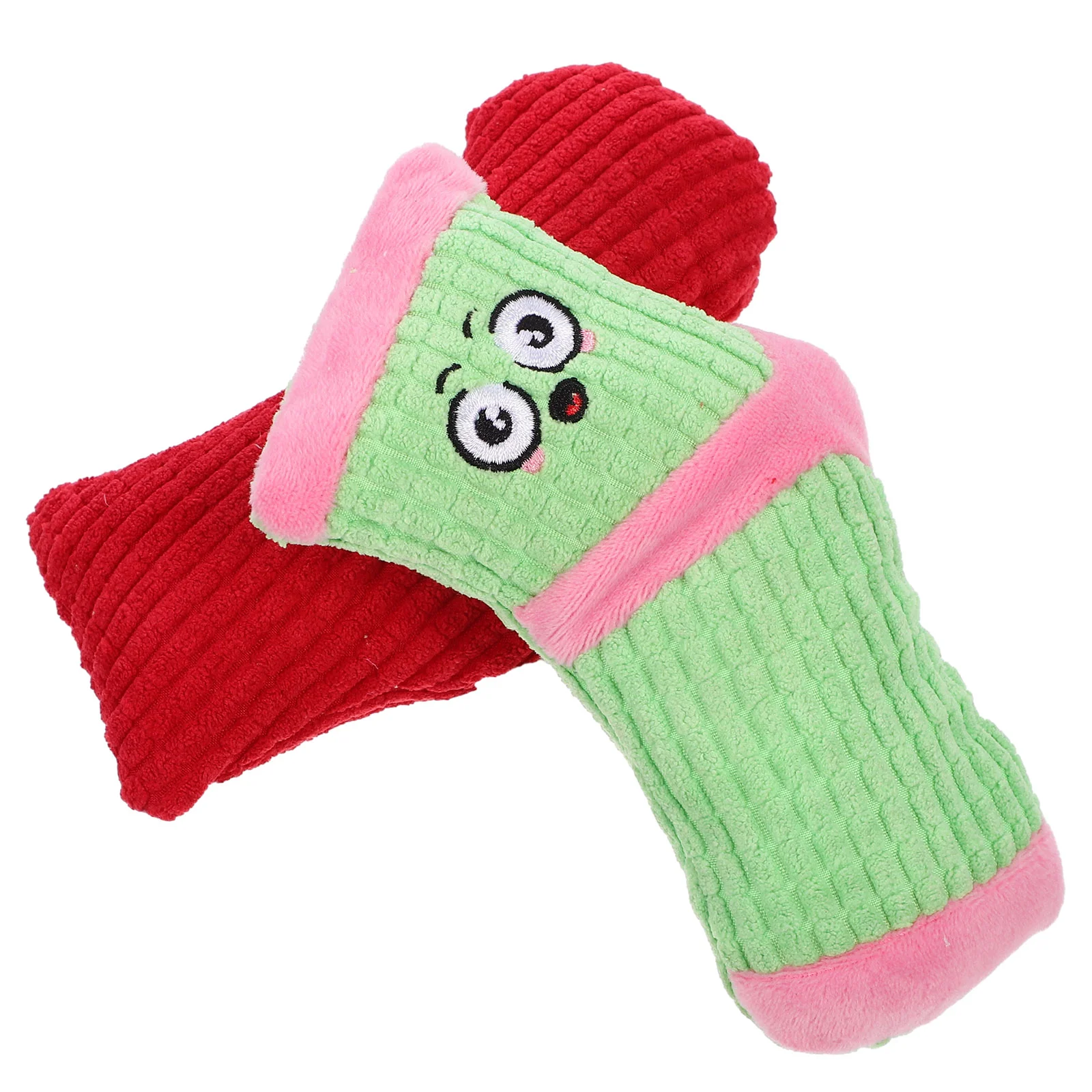 

2 Pcs Pet Plush Small Dog Sock Puppy Bite-Resistant Training Cartoon