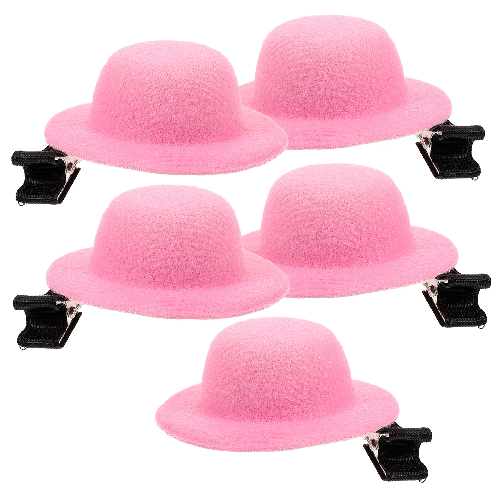 

5 Pcs Hair Accessories Small Straw Hat Hairpin Toddler for Girls Metal Tiny Clips