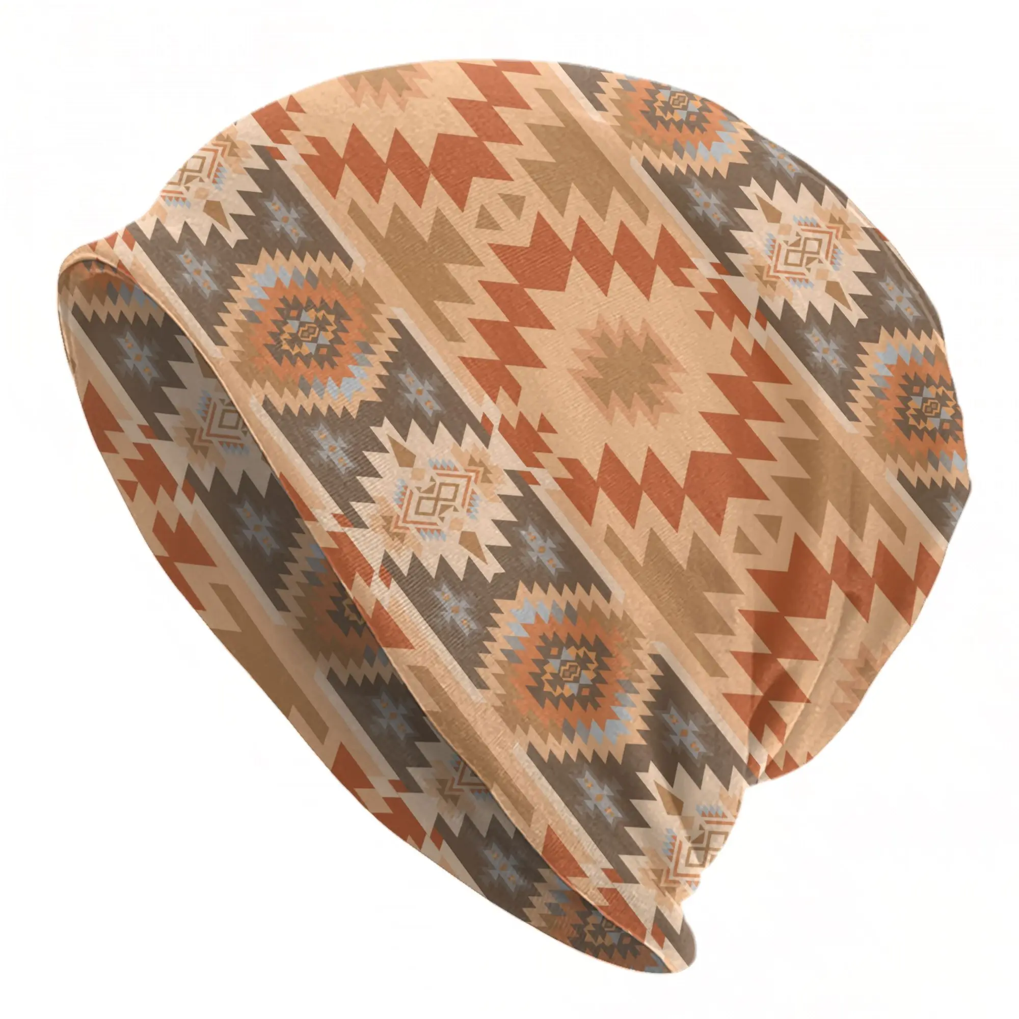 Quick Dry Aztec Navajo Geometric Slouchy Beanie for Men Women Gym Workout Skull Cap