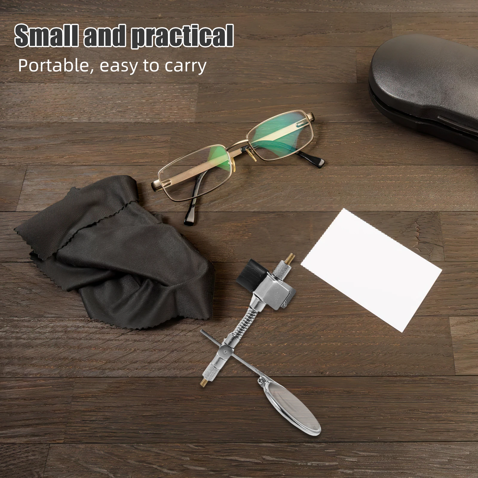 

2Pcs Eyeglass Clip Magnifiers High Magnification Double Glass Lens Clip-on Loupe Jewelry Crafting Watch Repair Reading