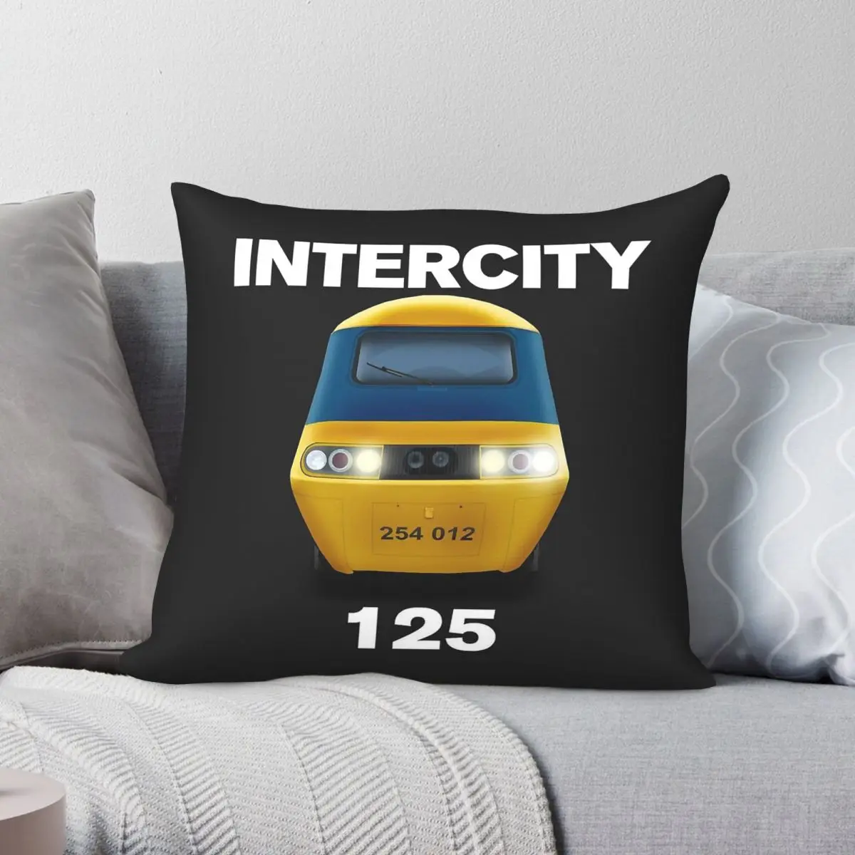 British Rail Class Intercity 125 Square Pillowcase Polyester Linen Velvet Pattern Zip Decor Pillow Case Sofa Cushion Case