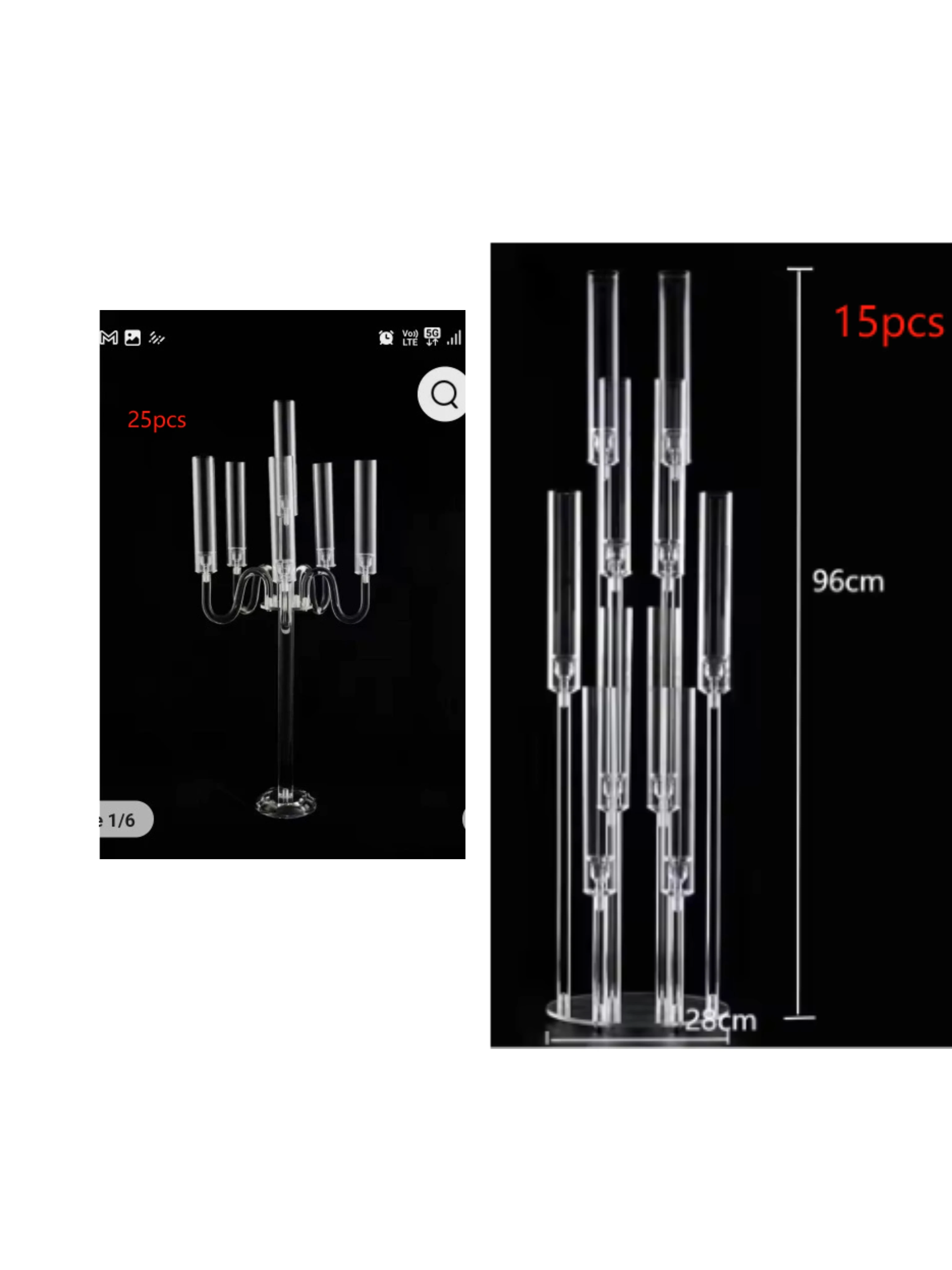 

25 подсвечников на 6 рук, 15 подсвечников на 10 рук