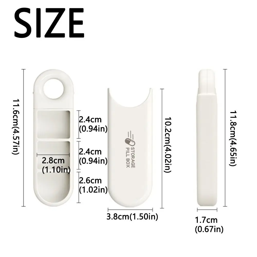 حافظة حبوب الدواء المحمولة ذات سعة كبيرة ومقاومة للرطوبة ومنظم حبوب الدواء اليومي وخفيف الوزن ومتين صندوق تخزين حبوب الدواء