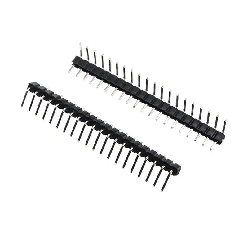 20 Stück 2mm Einreihiger Gebogener Stiftleisten-Stecker mit 2,0mm Abstand, 90 Grad, 1*3/4/5/6/8/10/40P Kupfer – Detail 2