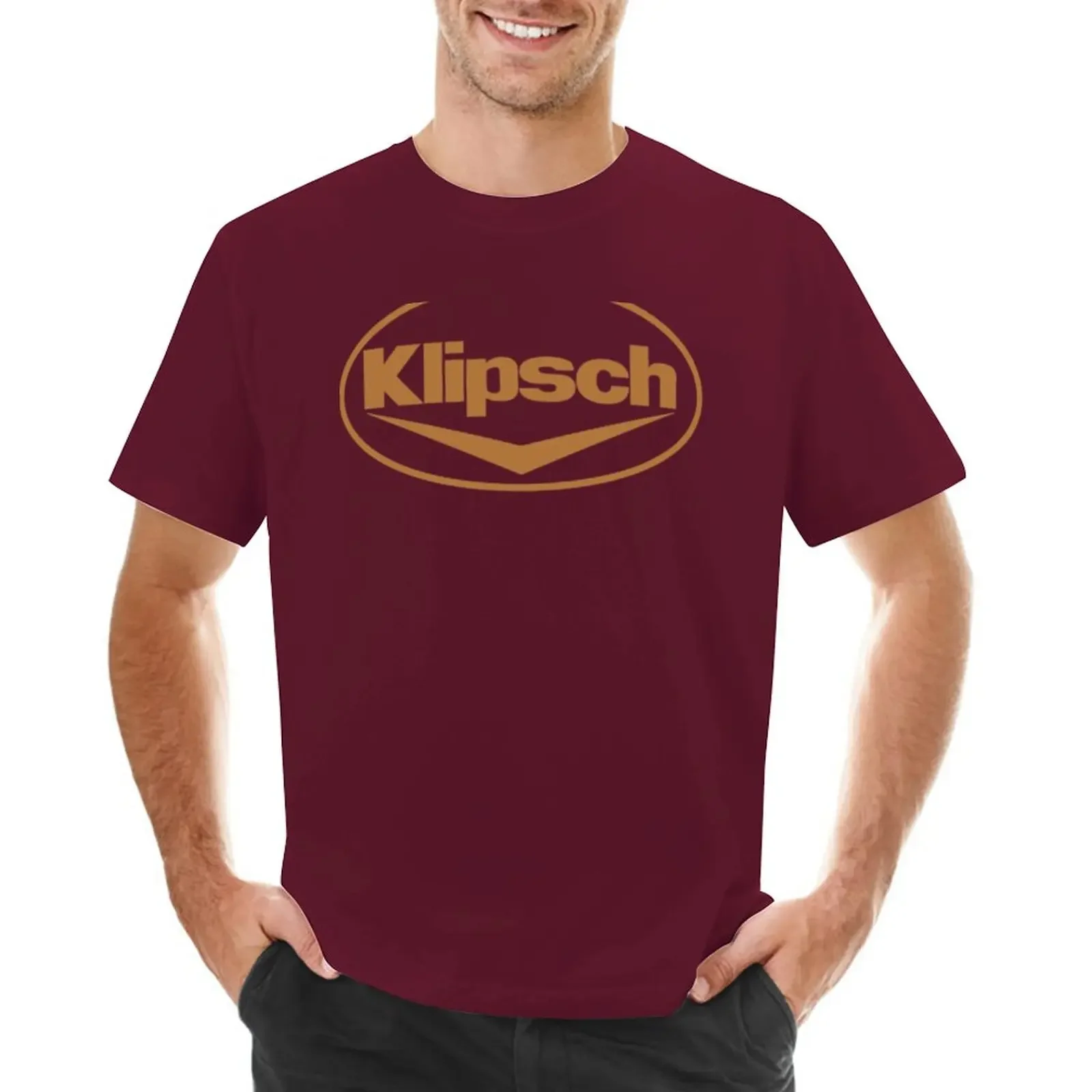 cute tops plus size tops plain black t shirts men Best Selling Klipsch Logo   Anime tops t shirt for harajuku  men clothing