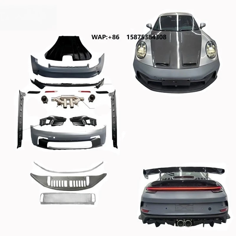Kit de Carrocería para 911 GT3, Parachoques Delantero y Trasero para Porsche Carrera 911 992 2019-2024, Mejora del Kit de Carrocería 911 GT3