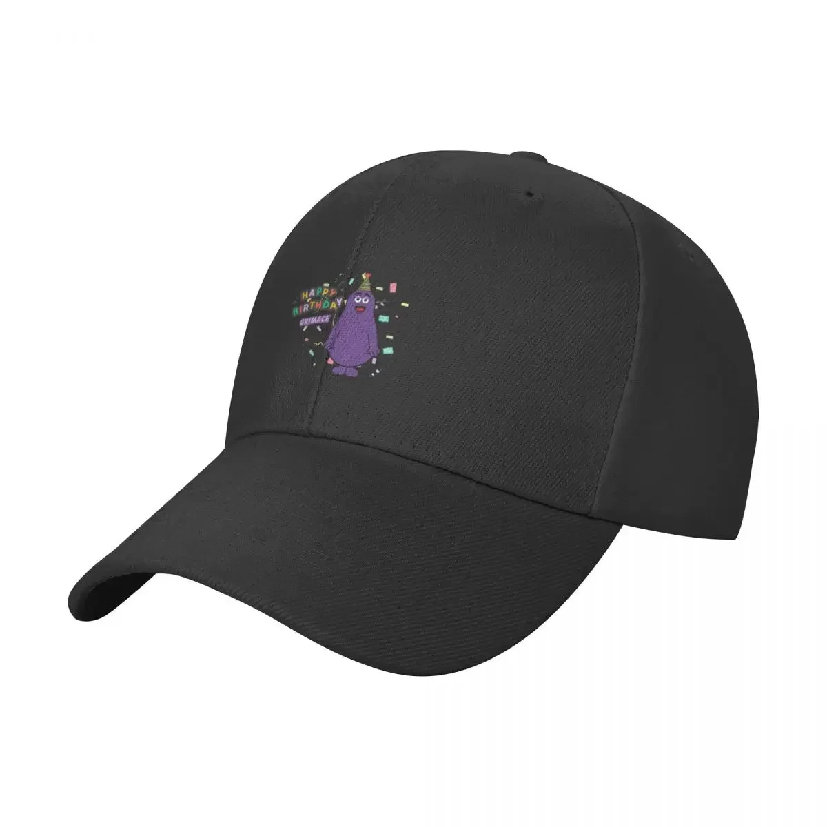 

happy birthday grimace Baseball Cap Horse Hat Hood Sunscreen Male Women's