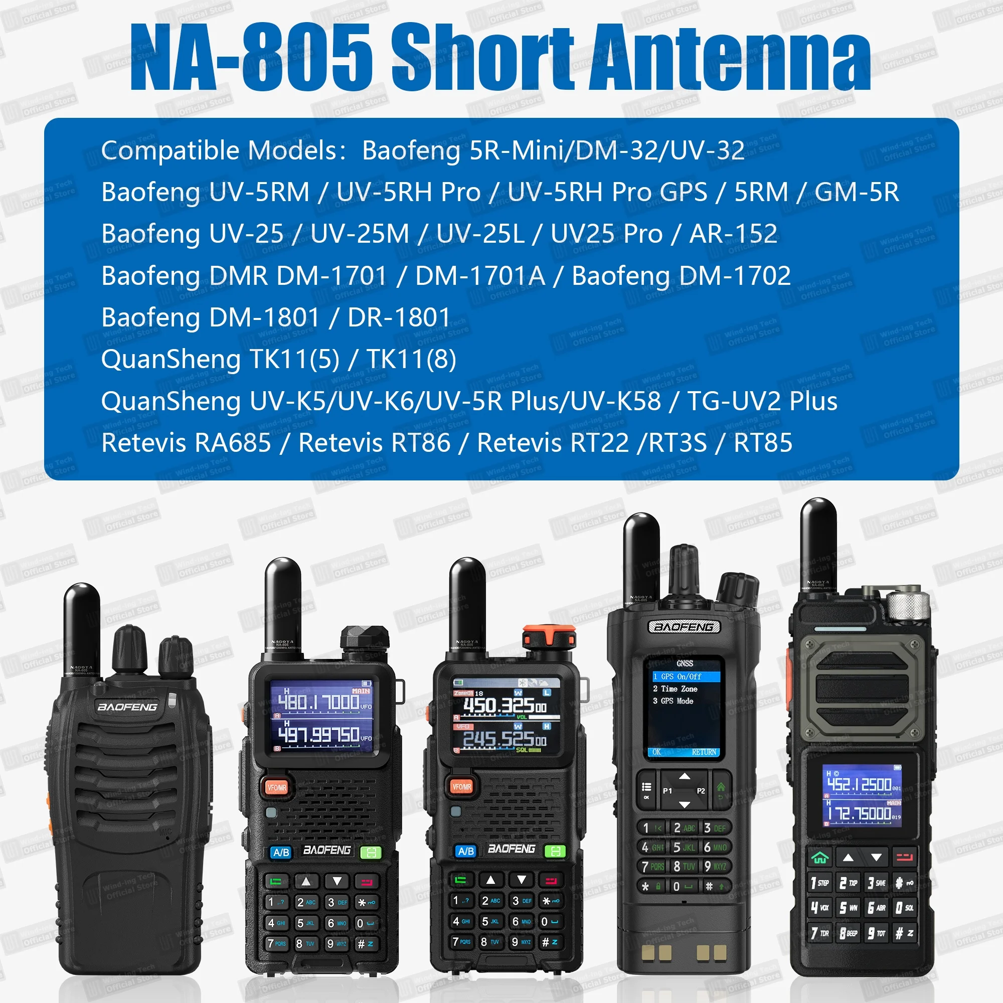 1/2/4/10 шт. NA-805 антенна для рации VHF/UHF UV-5R мини-антенна SMA-гнездо для Iradio Quansheng Baofeng аксессуары для радио