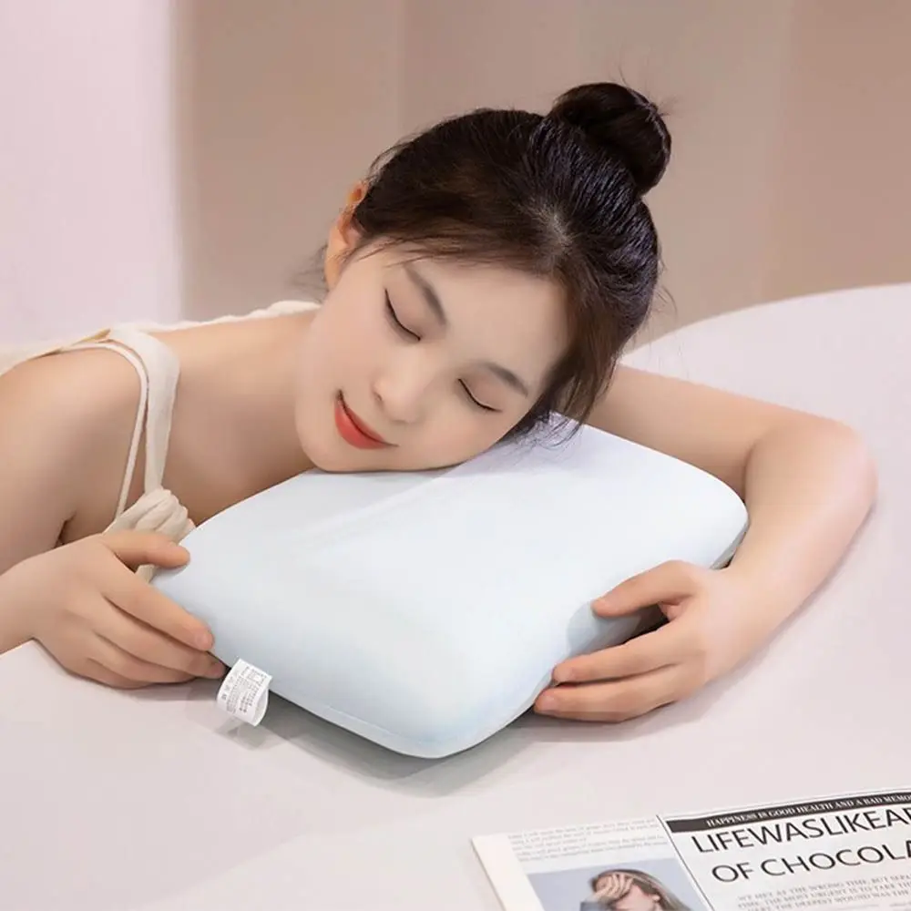 

Breathable Ice Silk Pillow Four Seasons Comfortable Core Neck Guard Pillow Lightweight Soft Texture Office Napping Pillow Travel