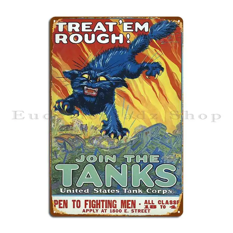 join the tanks united states tank corps Metal Sign Funny Plaques Designing designer Club Tin Sign Poster