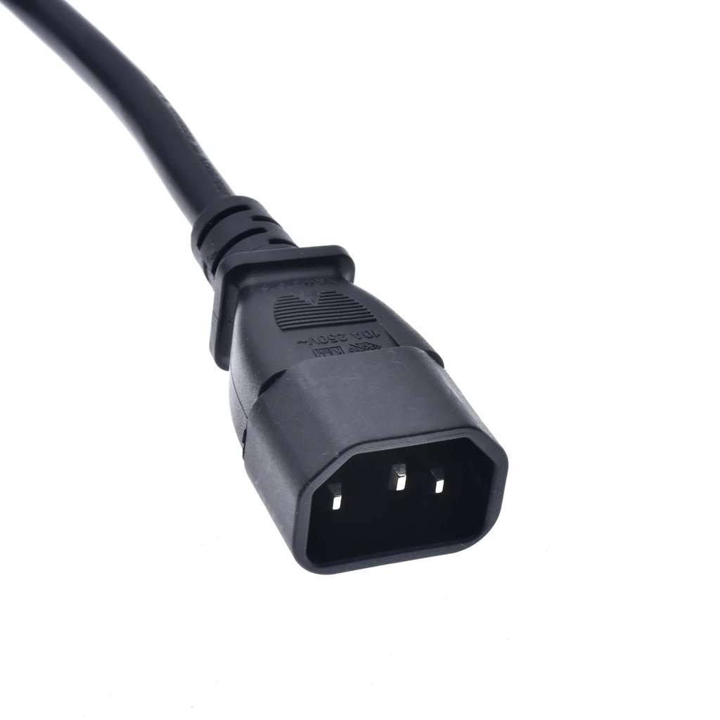 High Quality IEC 320 C14 Male Plug to 4XC13 Female Y Type Splitter Power Cord , C14 to 4 x C13, 250V/10A*