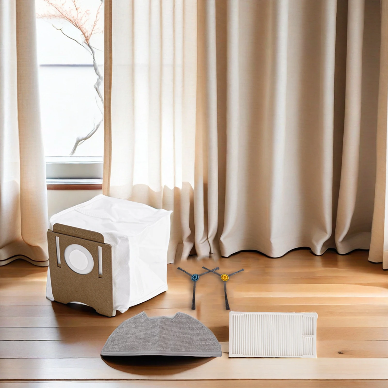 

Effective Dust Collection with Side Brush Filter Mop Cloth Dust Bag for Obode A8 Plus For ETA For Aurum PRO 6241