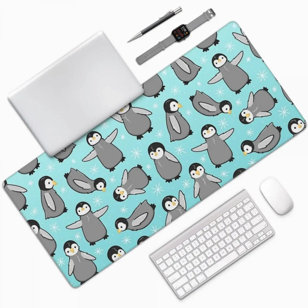 Penguin Chicks Large Mouse Pad Computer Keyboard Mouse Mat Gamer PC Laptop Desk Mat Office Accessories Table Mats