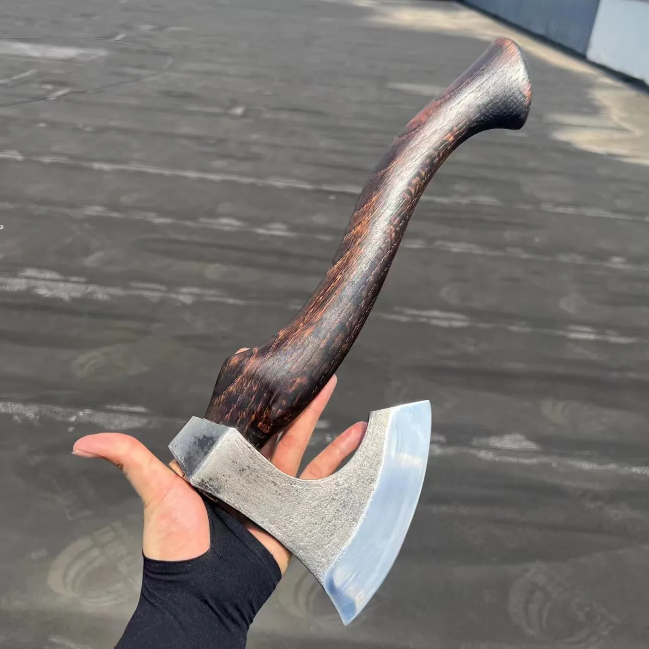 Outdoor Camping Tactical Axe Made Manganese Steel Cedar Wood Handle Household Suitable Splitting Firewood Chopping Tasks Tool