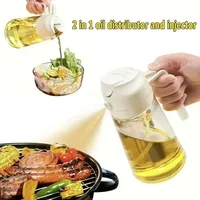 2in1 500ml Plastic Oil Spray Sprayer Bottle Olive Oil Dispenser Oil Jar Cruet BBQ Kitchen Baking Roasting Picnic Kitchen Tool