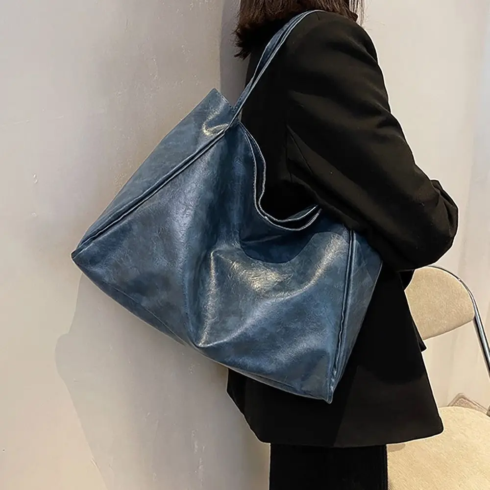 

Convenient Large Capacity Tote Bag PU All-match Shoulder Bag Commuting Bag Women
