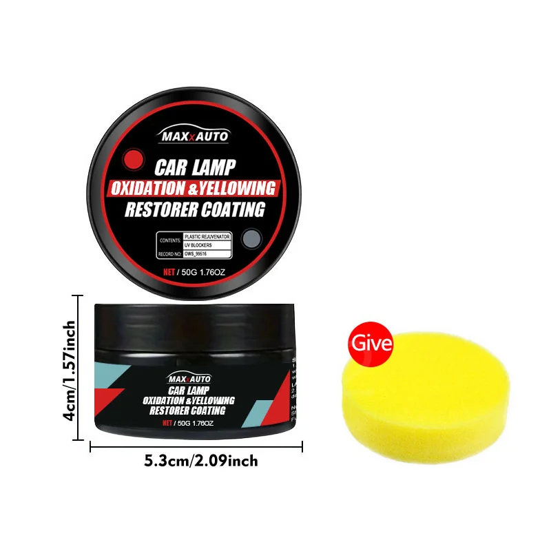 Car Motorcycle Headlight Restoration Polishing Kit Dashboard Scratch Remover Oxidation Cleaner Repair Paste for Car Motorcycle
