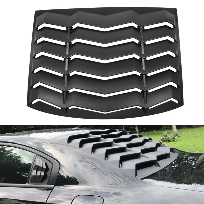 

Rear Window Louver for 2011-2023 Dodge Charger SXT/GT/RT/RT Scat Pack/Scat Pack Widebody/SRT Hellcat Widebody, Matte Black ABS