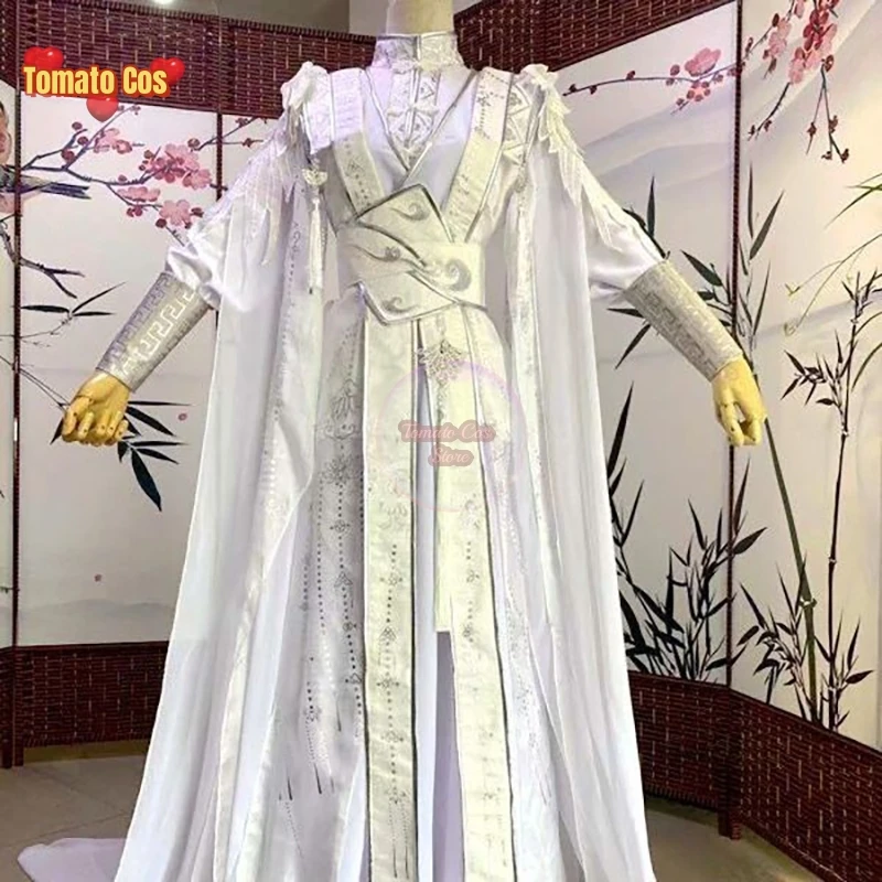 XieLian-Costume de cosplay de carnaval personnalisé surdimensionné pour hommes et femmes, robe Hanfu chinoise, tenue blanche, maître de chat, TGCF