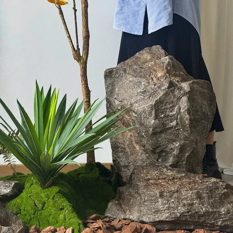 For Simulated PU Turpentine Rock Block Landscape Stone, Rockery Landscaping Decoration, Fake Stone Ornament