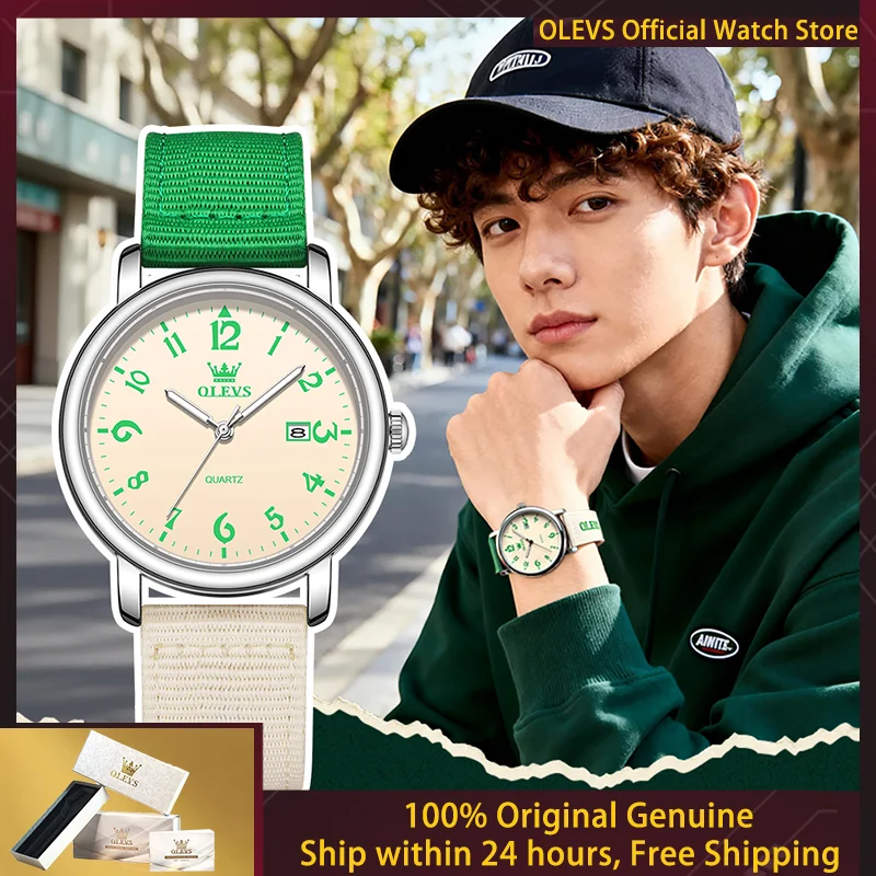 

Часы OLEVS 2991, повседневные кварцевые часы, водонепроницаемые, с подсветкой, календарем, подарок для девочек и мальчиков, модные студенческие спортивные цифровые часы