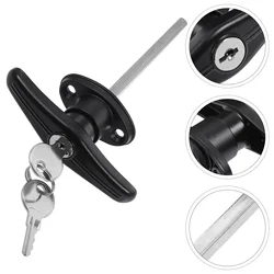 Kit Handle Barn Chassis Universal Door Lock T-Handle Garage with Shed Hardware Assembly
