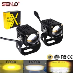 Senlo nowe światła przeciwmgielne LED X1Plus 50W wodoodporne światła mijania światła drogowe LED Mini światła robocze reflektor motocykl/automatyczny system oświetlenia