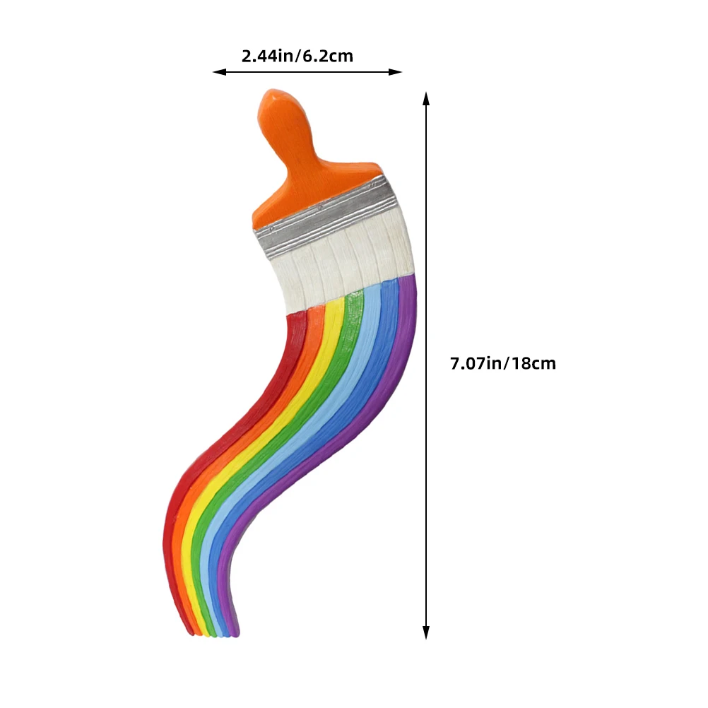 قوس قزح فرشاة الطلاء الراتنج الجدار الشنق النحت الإبداعية حديقة في الهواء الطلق فناء الديكور ساحة المنزل الجدار الشنق #5