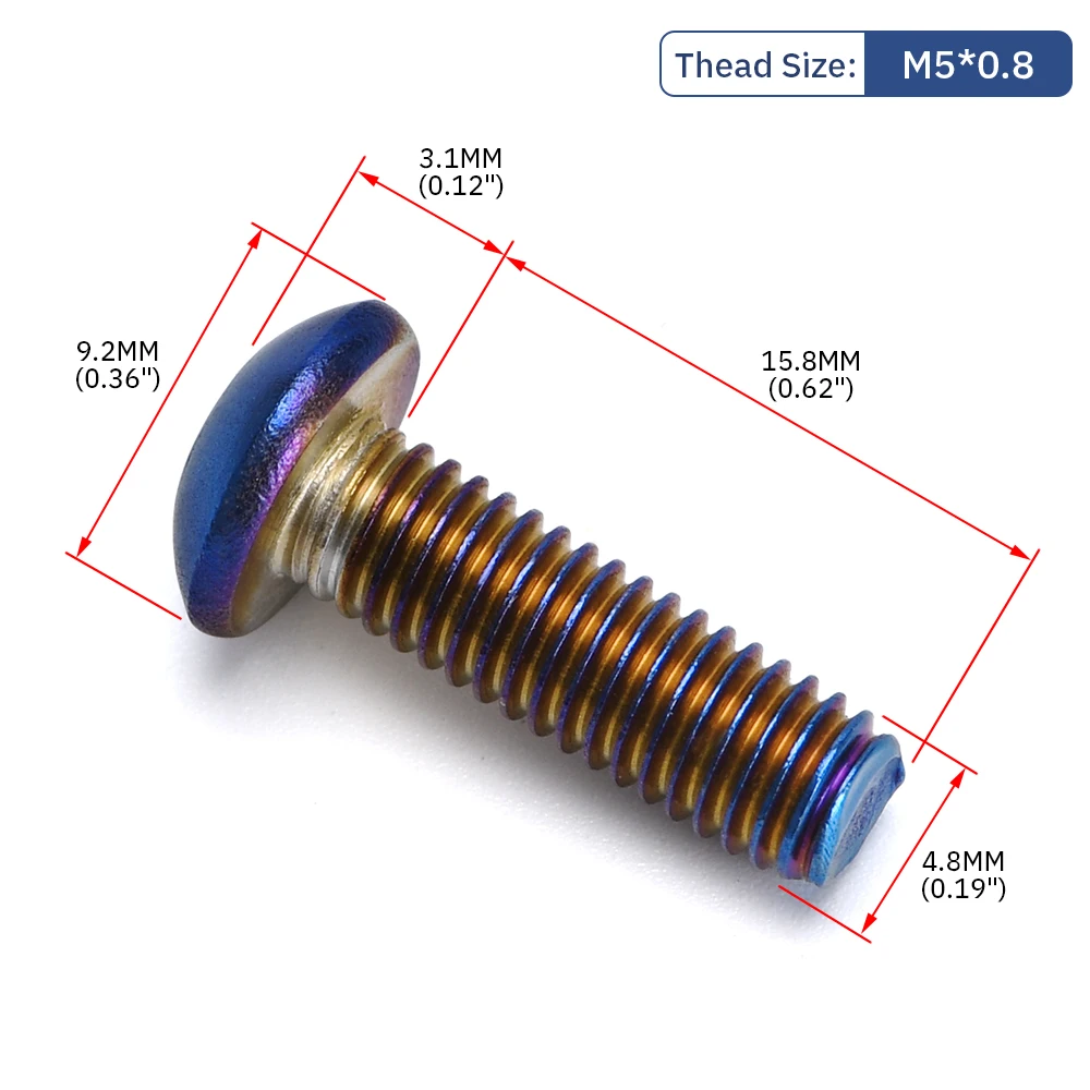 PQY - 6Pcs/Lot Burnt Titanium Steering Wheel Bolts Fit A Lot Of Steering Wheel Works Round Boss Kit PQY-LS06CR-R