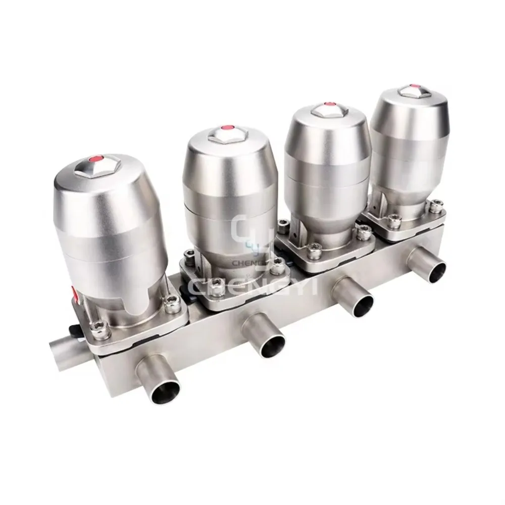 Aseptic Hygienic Pneumatic Diaphragm Valve Multiport Multiway Sanitary Process Control Valve